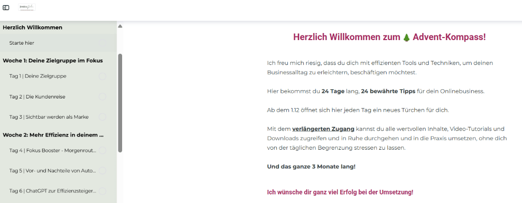 Adventkalender Landingpage mit 24 Türchen (1)